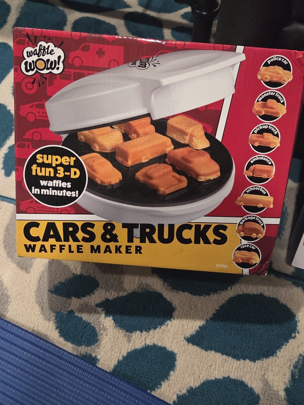 Cars & Trucks Waffle Maker - White